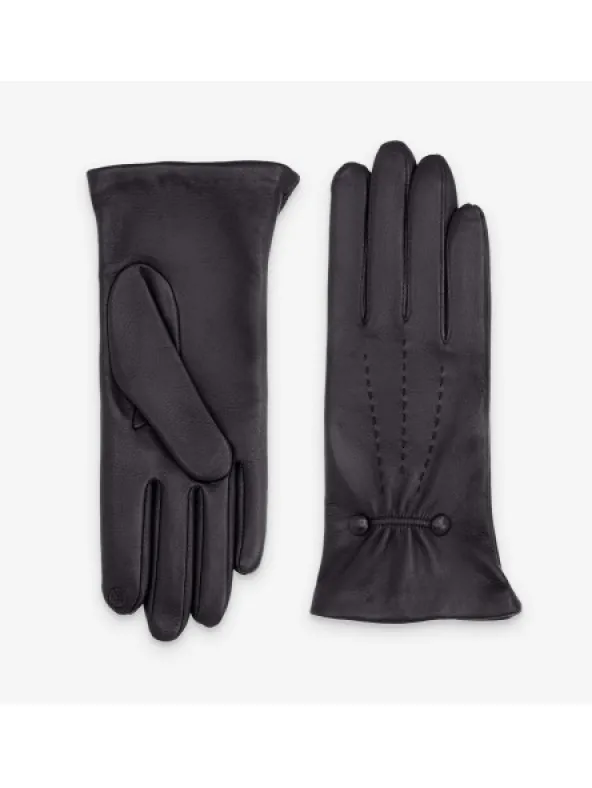 Gant Femme Boutons Doublé Soie | Glove Story Shop