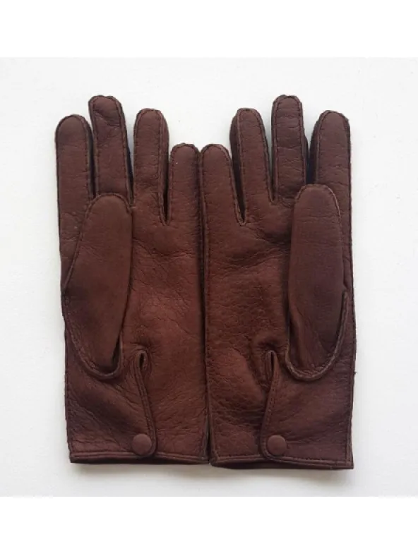 Gants Homme Pécari Doublé Alcantara Paul | Poujade Outlet